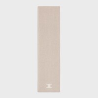 Triomphe scarf in cashmere - CREAM -  - 1 | CELINE