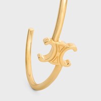 Triomphe Asymmetric Cuff in Brass with Gold Finish - GOLD -  - 1 | CELINE
