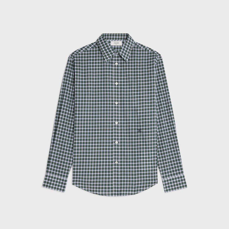 衬衫 - 白色/绿色/黄色 -  - 1 | CELINE