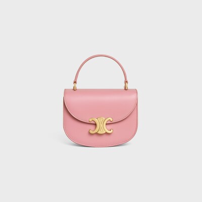 MINI BESACE CLEA in SHINY CALFSKIN - ROSE - MORE LINES - 2 | CELINE