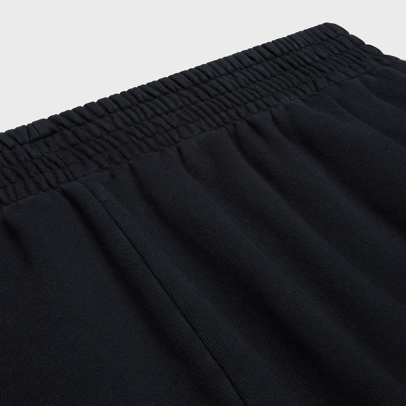 shorts IN cotton fleece - BLACK / OPTIC WHITE -  - 1 | CELINE