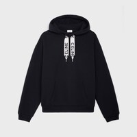 CELINE LOOSE HOODIE IN COTTON FLEECE - BLACK -  - 1 | CELINE