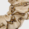 Celine Chains Bow Scrunchy in Silk - BEIGE / Gold - NEW - 3 | CELINE