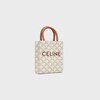 Mini Vertical Cabas IN Triomphe Canvas with Celine print - WHITE - TRIOMPHE CANVAS - 2 | CELINE