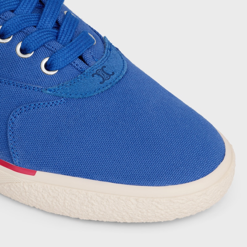 ALAN SNEAKER IN CANVAS AND SUEDE CALFSKIN - BLUE JEAN -  - 1 | CELINE