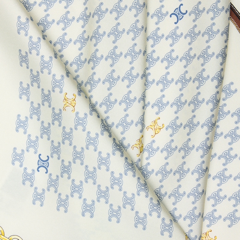 bandana IN heritage silk twill - DENIM -  - 1 | CELINE