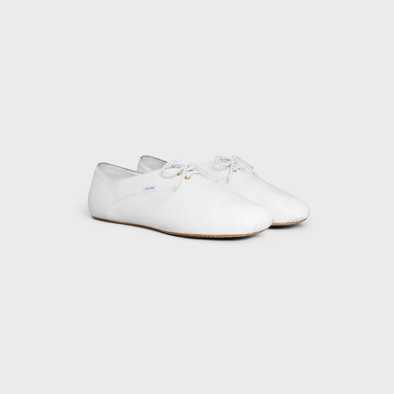 BALLET - LACE-UP SHOE IN LAMBSKIN - Ultra White -  - 1 | CELINE
