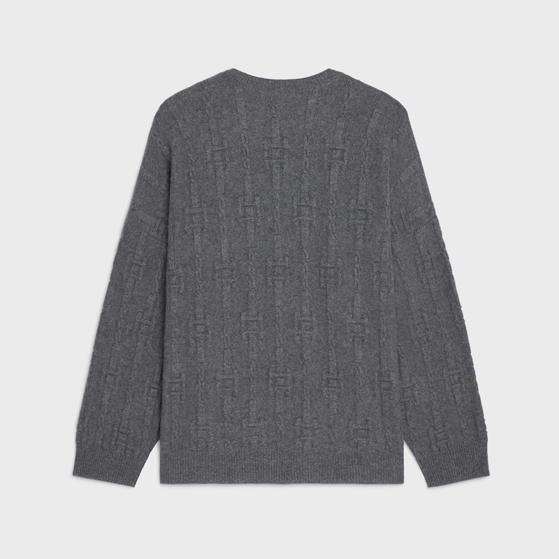 crewneck sweater IN chains cashmere - ANTHRACITE -  - 1 | CELINE