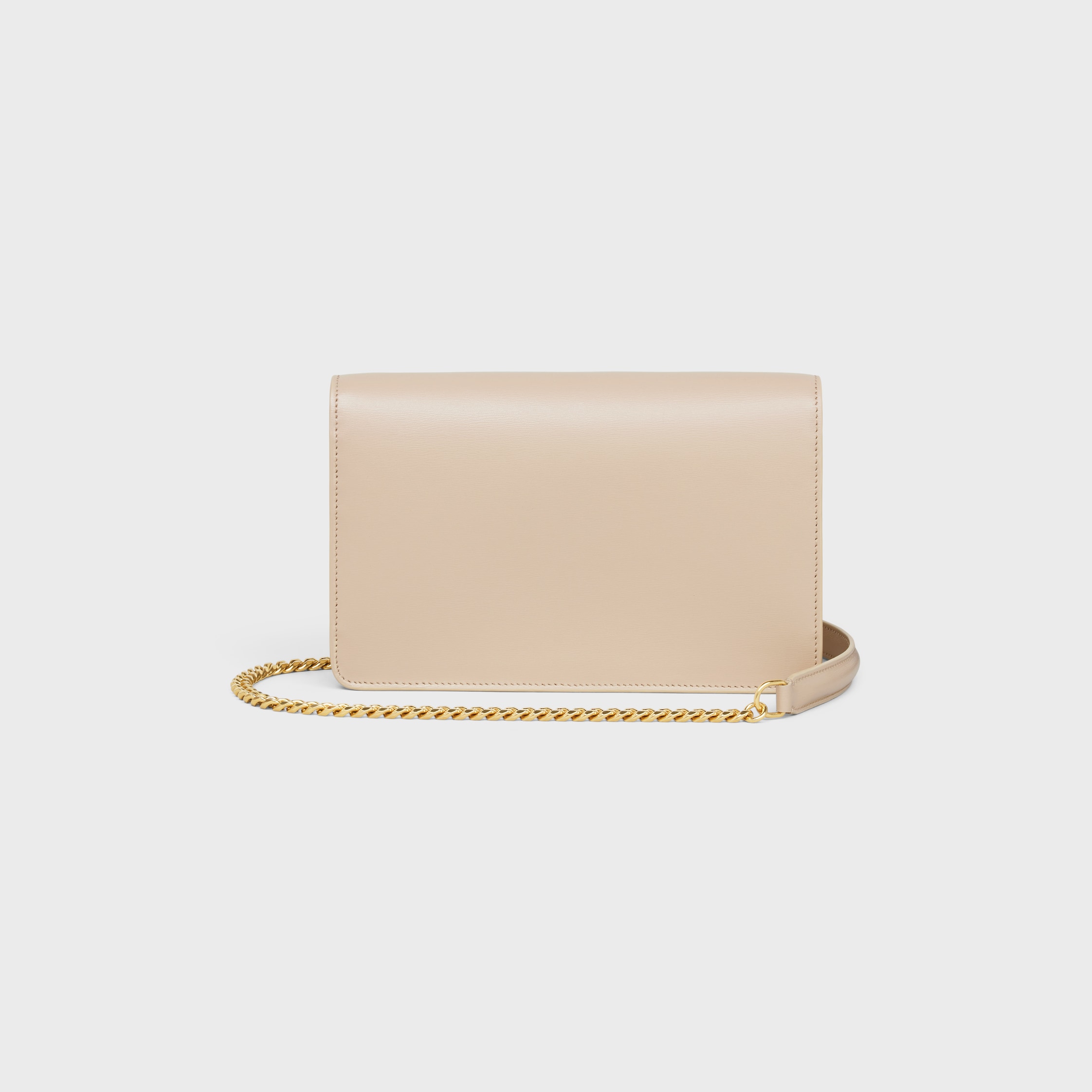 CELINE チェーンウォレット マーゴ NUDE ▲10L033DPV.03ND WALLET ON CHAIN MARGO in Shiny calfskin - NUDE | CELINE
