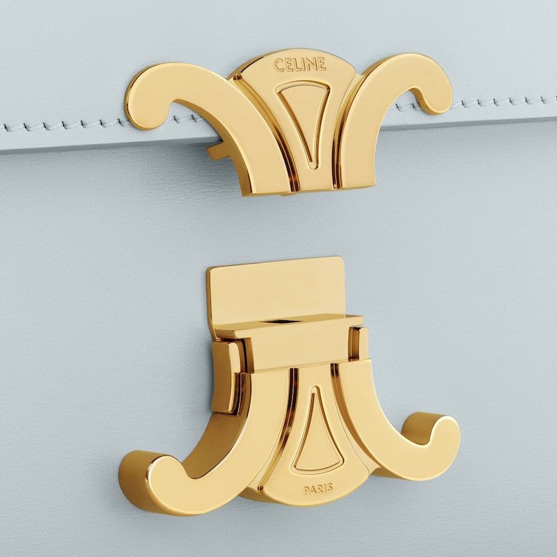 Teen Triomphe Bag in shiny calfskin - SOFT BLUE - TRIOMPHE - 1 | CELINE