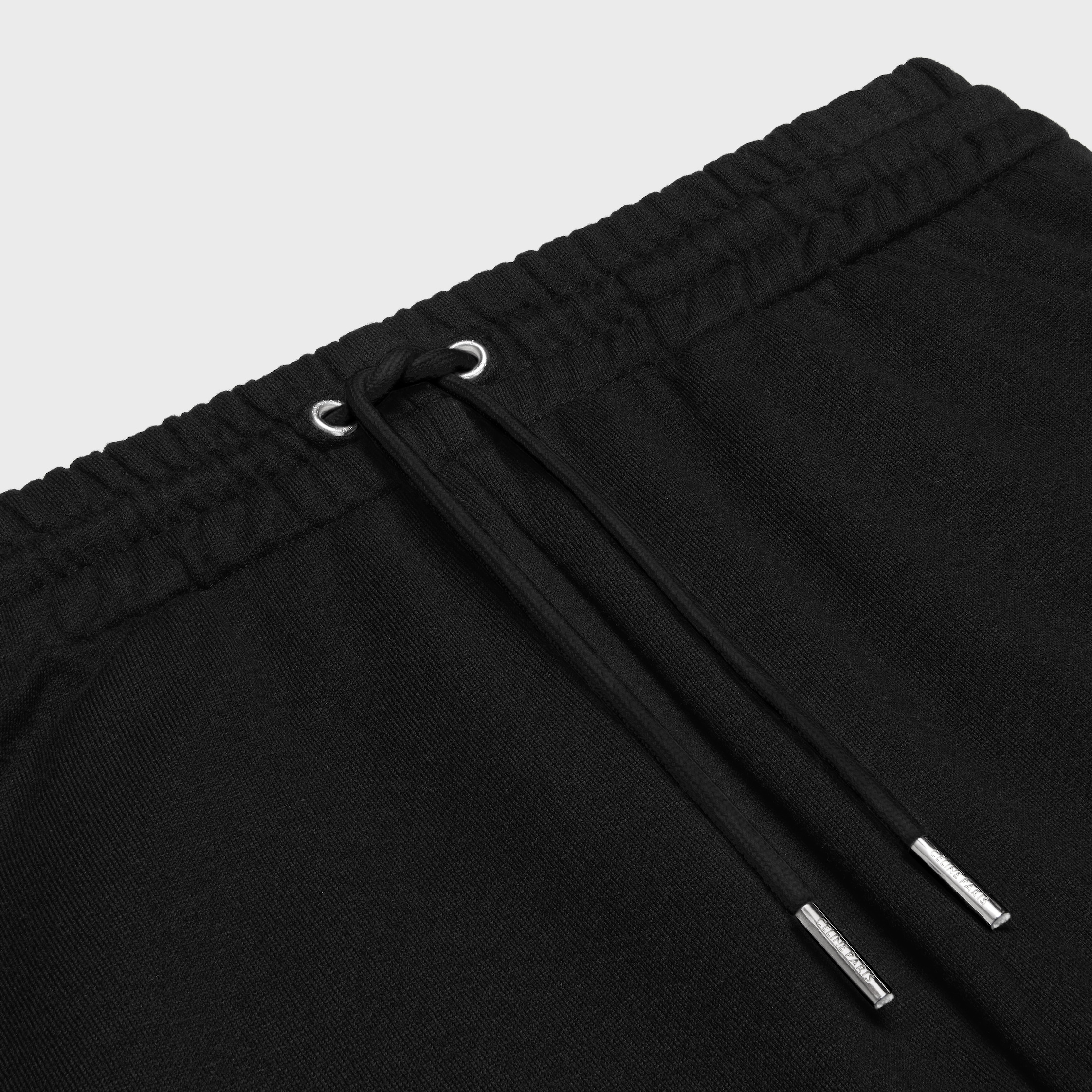 triomphe loose track pants in cotton and cashmere - BLACK