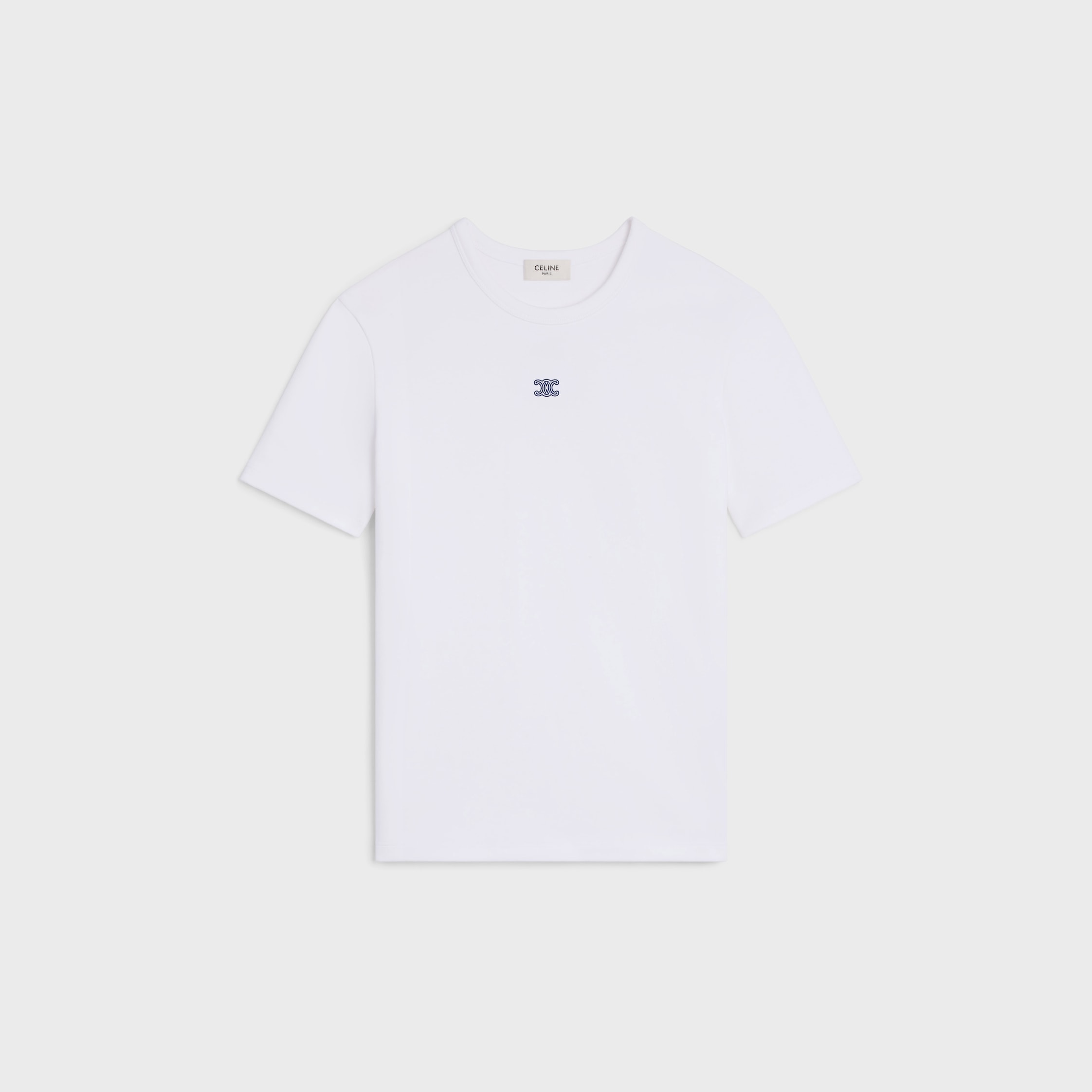 TRIOMPHE T-SHIRT IN RIBBED COTTON JERSEY - | CELINE