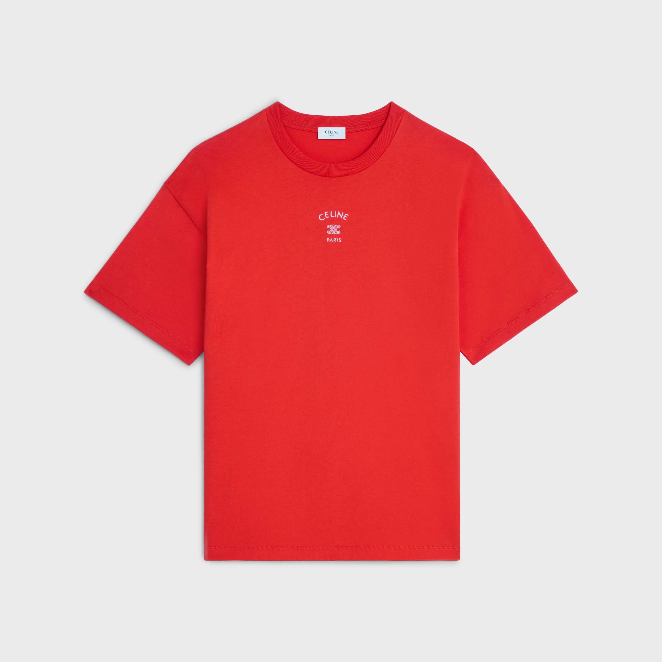 CELINE トリオンフ スウェットシャツ / コットンフリース レッド CELINE - セリーヌ CELINE トリオンフ クルーネック スウェット 衣料品