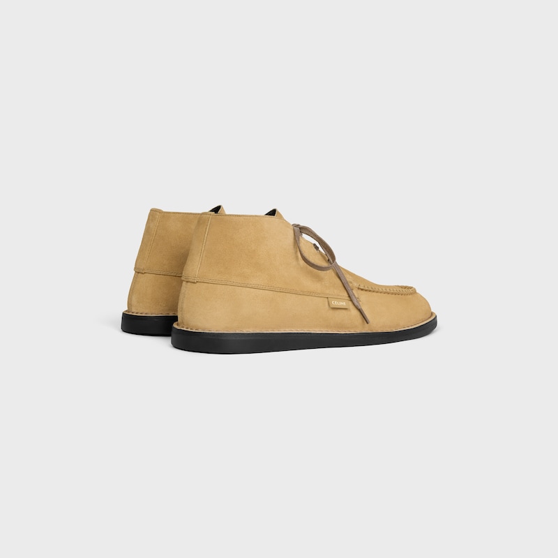 SIROCCO CHUKKA BOOT IN SUEDE CALFSKIN - STONE BEIGE -  - 1 | CELINE