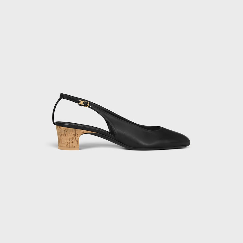 NEO CITY SLINGBACK IN GOATSKIN - BLACK -  - 1 | CELINE