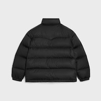 celine western down jacket in lightweight nylon - BLACK / CAMEL -  - 2 | CELINE
