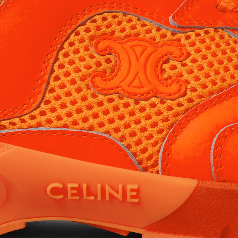 SNEAKER RUNNER DE PIEL DE BECERRO Y MALLA - NARANJA FLUO -  - 1 | CELINE