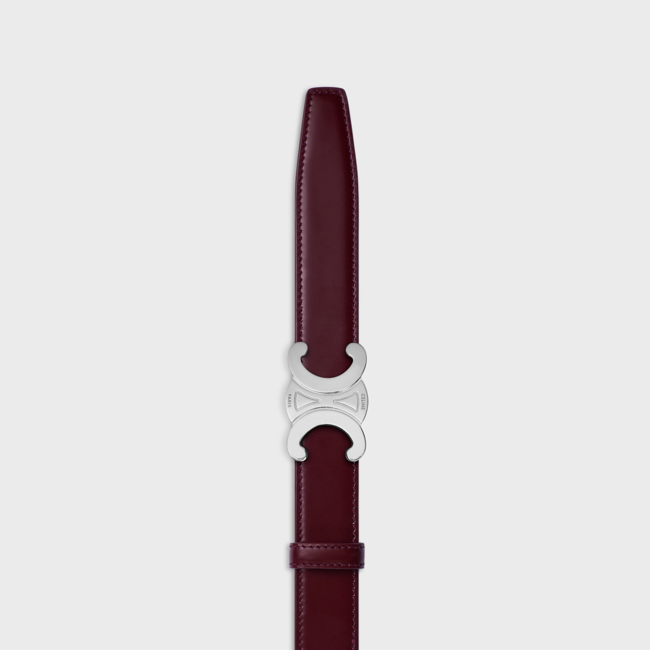 TRIOMPHE BUCKLE & REVERSIBLE STRAP 25MM - DEEP BURGUNDY