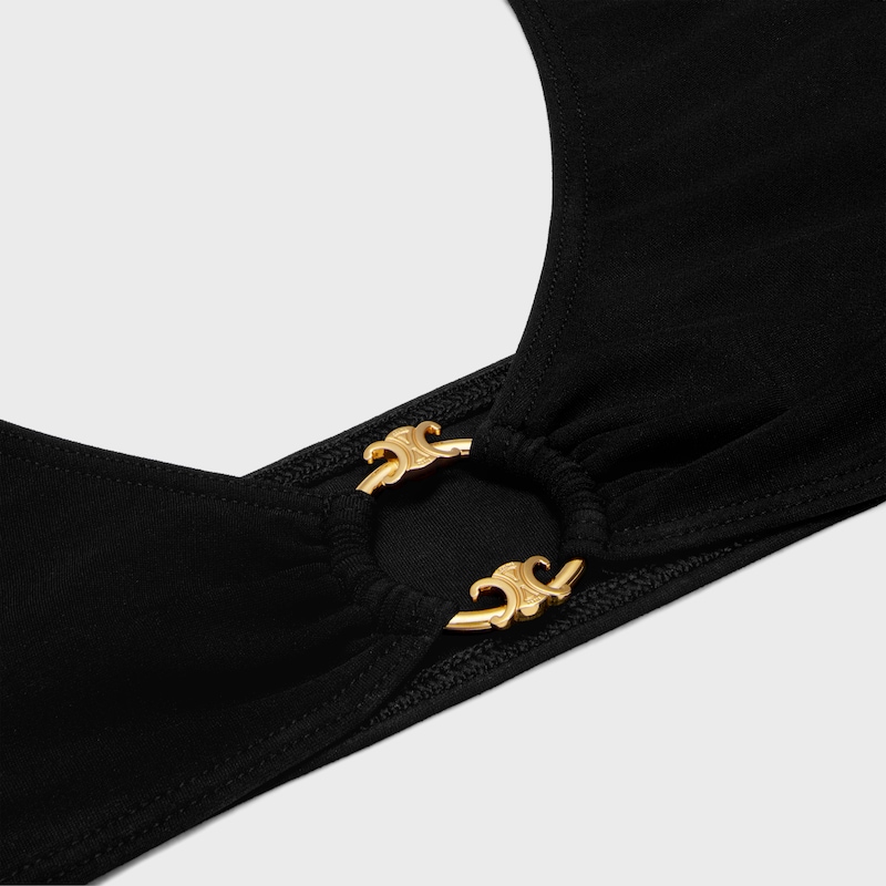 트리옹프 트라이앵글 탑 - 매트 저지 - 블랙 -  - 1 | CELINE