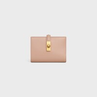 WALLET WITH COIN PURSE 16 IN SATINATED CALFSKIN - Soft Peach - WALLETS - 1 | CELINE