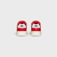 CELINE TRAINER CT-09 LOW LACE-UP SNEAKER IN CALFSKIN AND MESH - RED/WHITE -  - 2 | CELINE