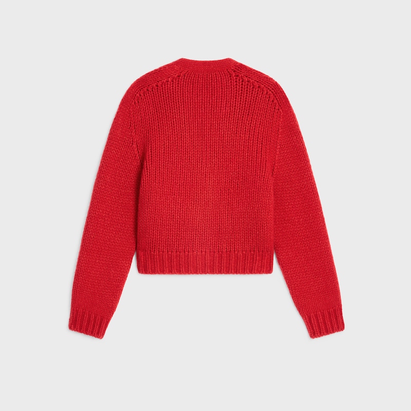 cardigan IN cashmere and silk - BRIGHT RED -  - 1 | CELINE