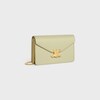 WALLET ON CHAIN MARGO in Shiny calfskin - ALMOND GREEN - MARGO - 2 | CELINE