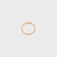 Celine Line Ring in Yellow Gold and Diamonds - Yellow Gold & White -  - 1 | CELINE