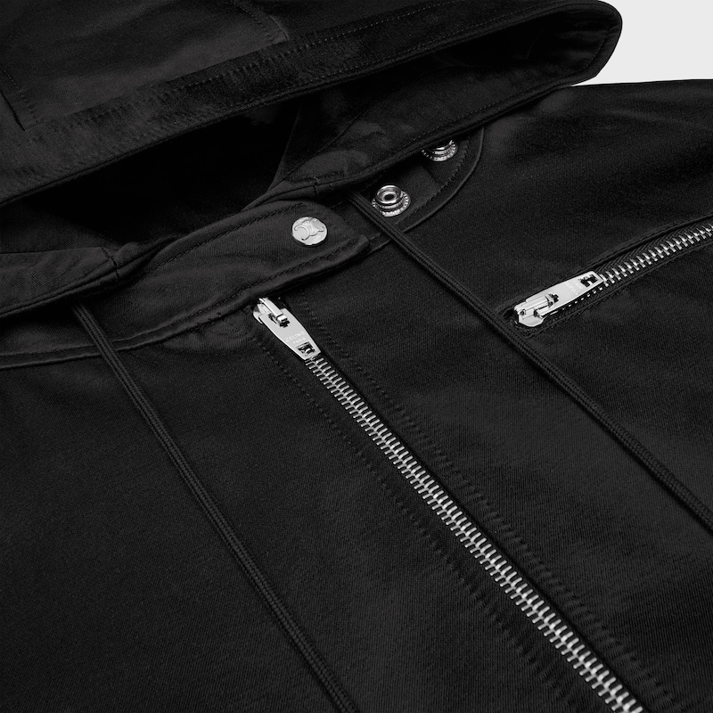 棉緞夾克 - 黑色 -  - 1 | CELINE