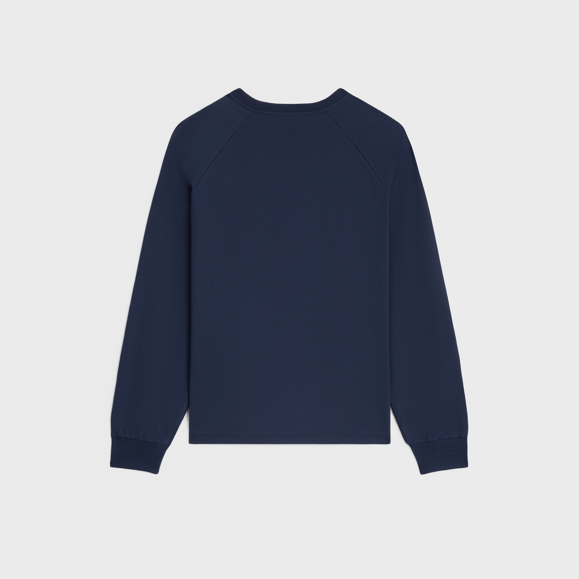 long sleeved t-shirt IN cotton jersey - NAVY/OFF WHITE | CELINE