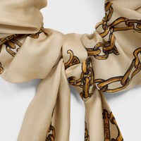 COLETERO CELINE CON LAZO Y CADENAS DE SEDA - BEIGE / DORADO - NOVEDADES - 2 | CELINE