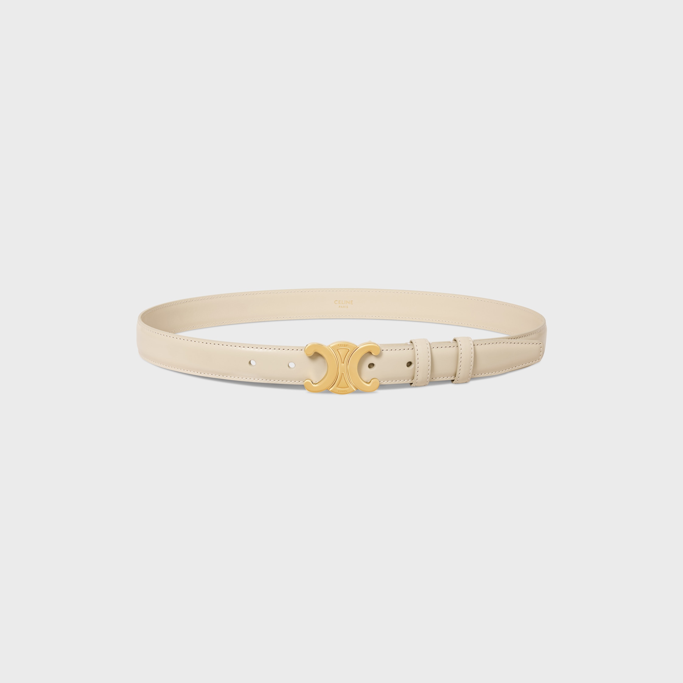 Medium 25MM Triomphe Belt in Taurillon Leather - PAMPA | CELINE