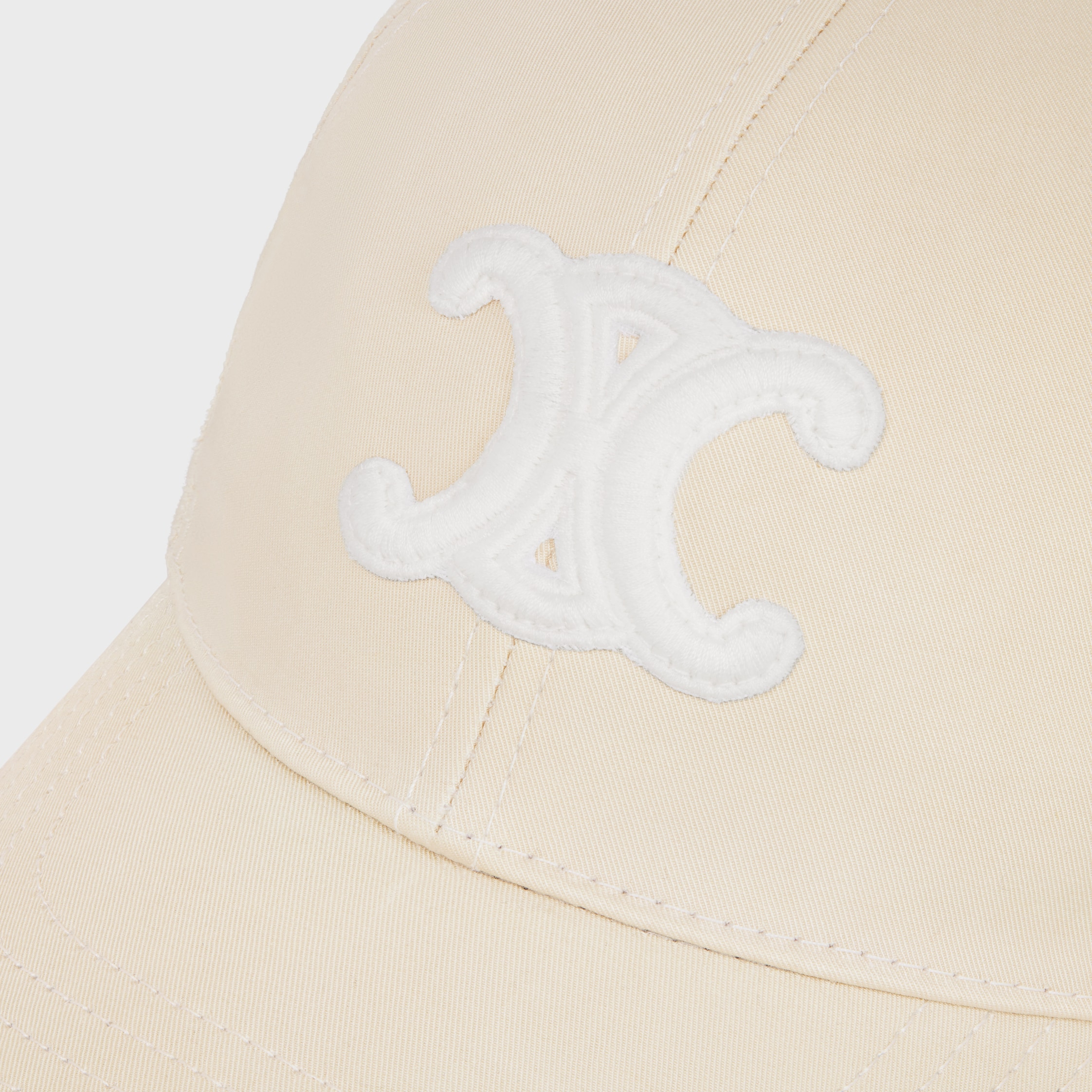 【CELINE】セリーヌ 2AUT6969P コットン 白 キャップ triomphe baseball cap in cotton - VANILLA | CELINE