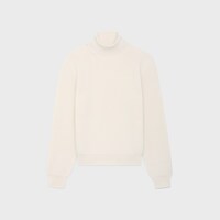 pull col roulé triomphe laine côtelée - BLANC -  - 1 | CELINE