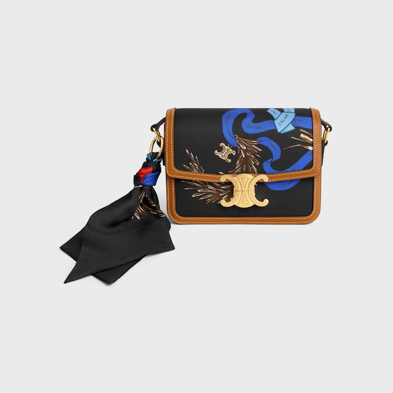 TEEN TRIOMPHE IN SILK AND NATURAL CALFSKIN - MULTICOLOR - CROSS-BODY BAGS - 1 | CELINE