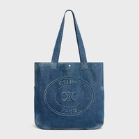 LARGE CABAS EN DENIM AVEC CELINE - DARK UNION WASH - NOUVEAUTÉS - 1 | CELINE