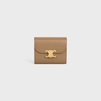 Small Flap Wallet TRIOMPHE in Shiny calfskin - Dark Sepia - GIFT FINDER - 1 | CELINE