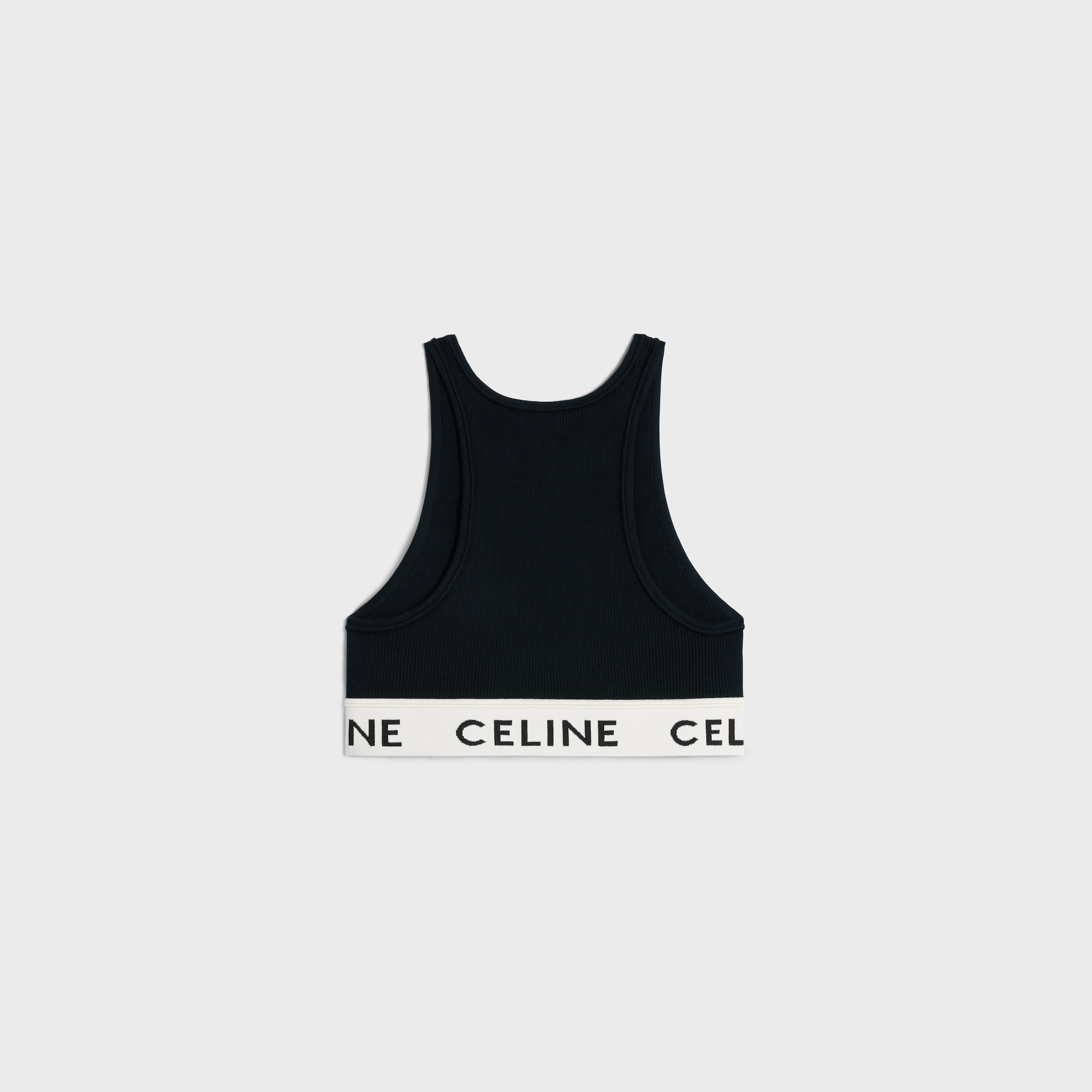 CELINE | ATHLETIC KNIT SPORTS BRA KHAKI & CREAM スポーツブラ Celine-W-Sports-Bra-In-