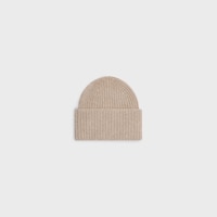triomphe beanie IN SEAMLESS CASHMERE - OATMEAL -  - 2 | CELINE