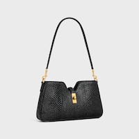 BOLSO DE HOMBRO CAMILLE 16 FLEXIBLE DE PIEL DE PITÓN CON PURPURINA - PURPURINA NEGRA - CAMILLE - 2 | CELINE