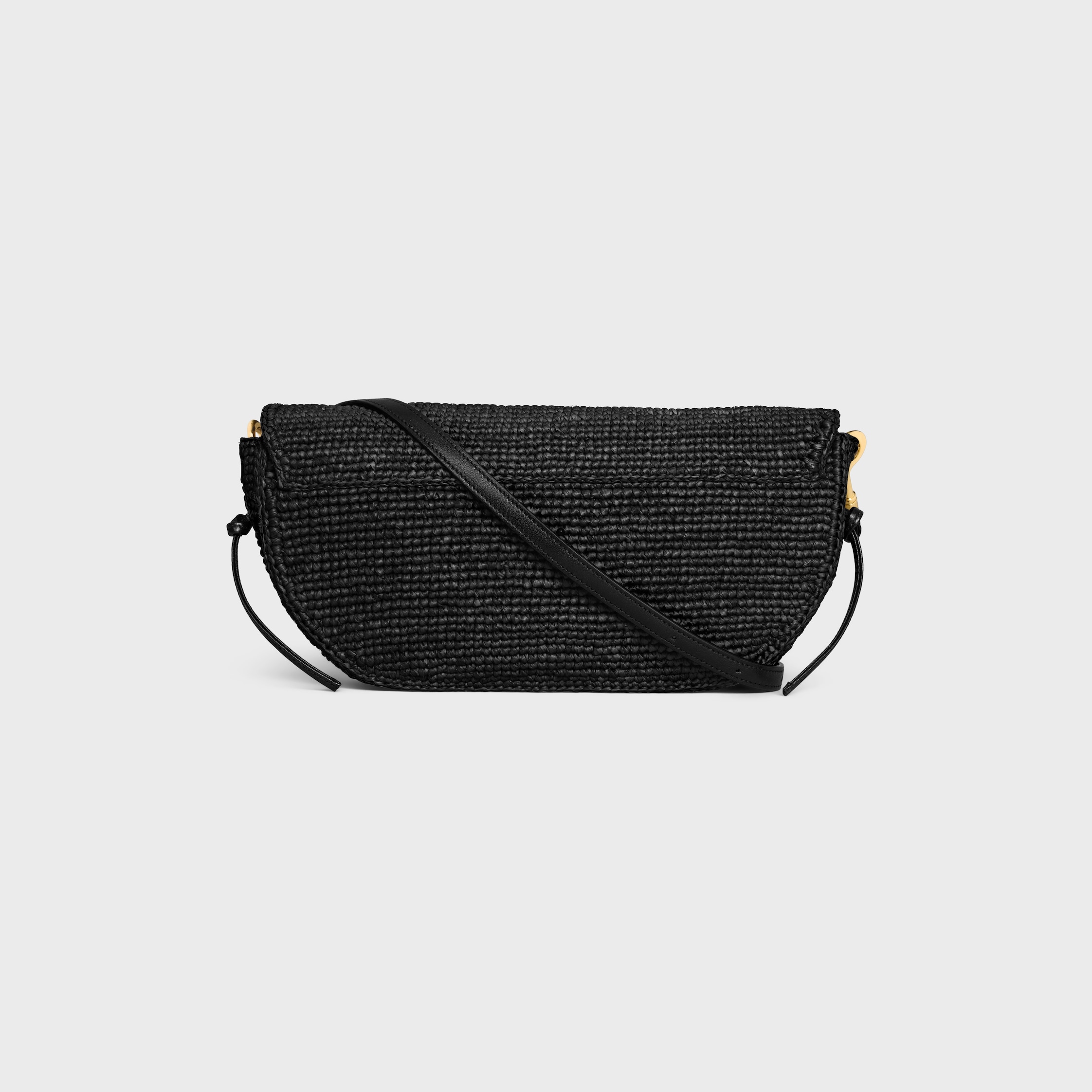 新品 CELINE セリーヌ リトルハーフムーン ソフトトリオンフ ラフィア リトルハーフムーン ソフトトリオンフ / ラフィア＆ラムスキン