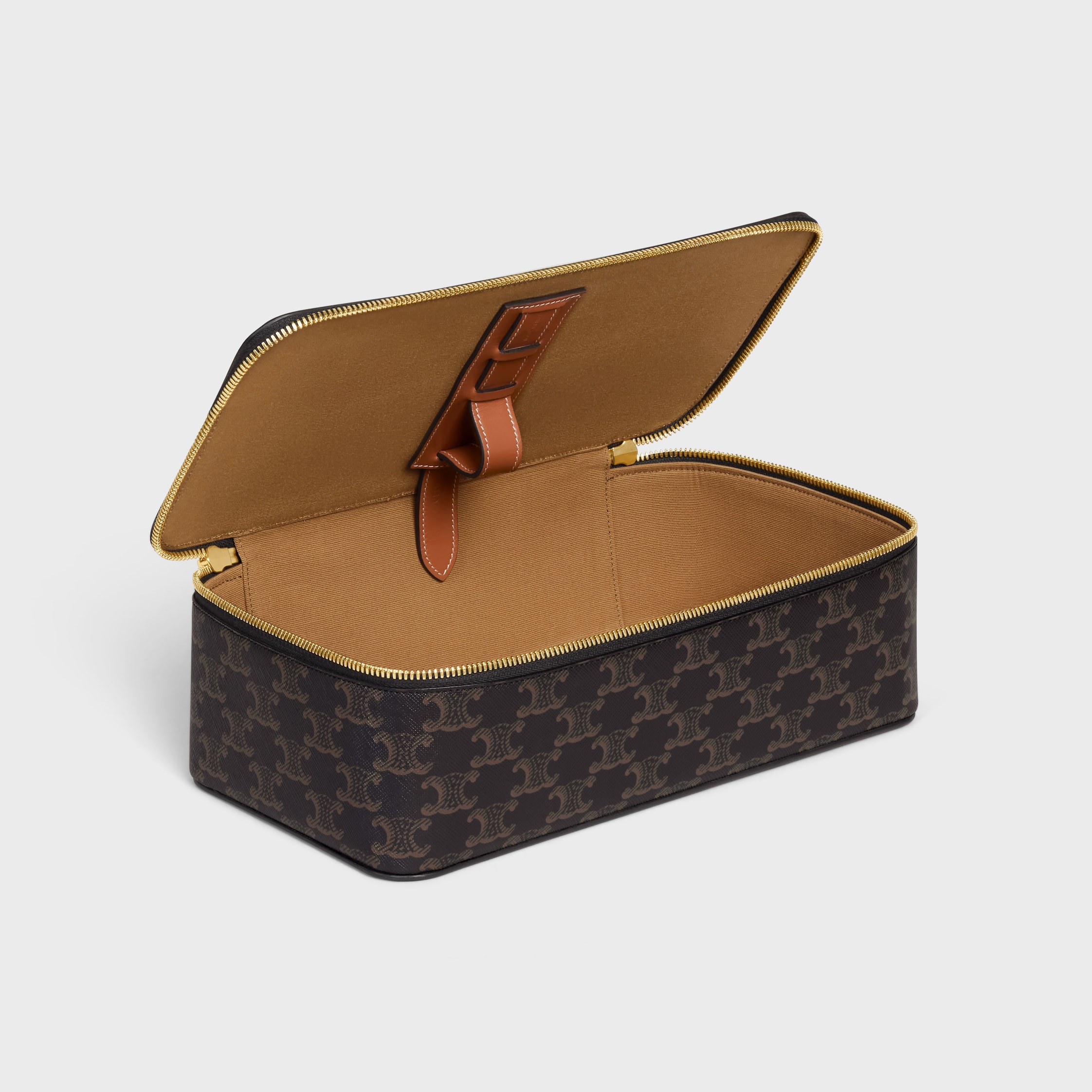 現行極美品✨　CELINE トイレタリーケース ラージ シャイニーカーフスキン トップハンドル ラージ トイレタリーケース / トリオンフ