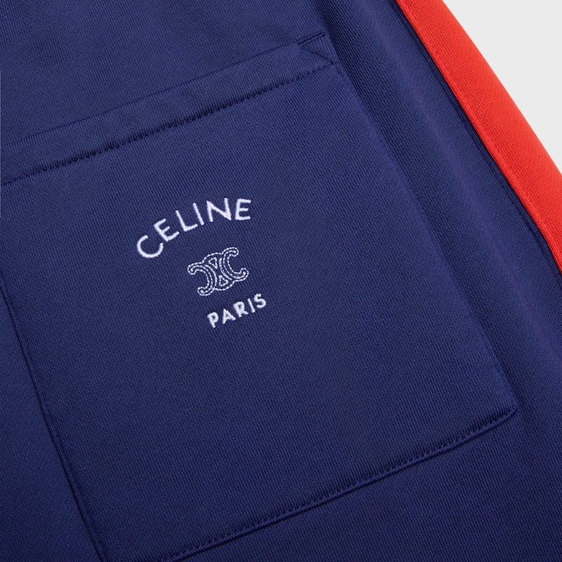 shorts IN cotton fleece - NAVY / RED / WHITE -  - 1 | CELINE