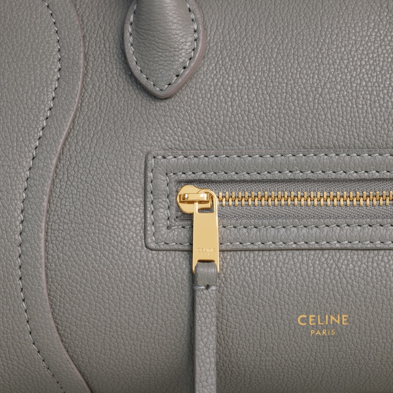 LITTLE LUGGAGE IN GRAINED CALFSKIN - LIGHT GRAPHITE - LUGGAGE - 1 | CELINE