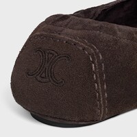CELINE ADAM MOCASSIN AVEC TRIOMPHE EN CUIR DE VEAU VELOURS - MARRON FONCE -  - 1 | CELINE