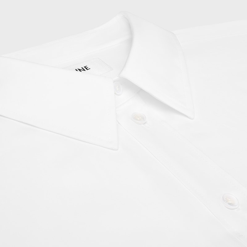 relaxed shirt IN COTTON POPLIN - WHITE -  - 1 | CELINE