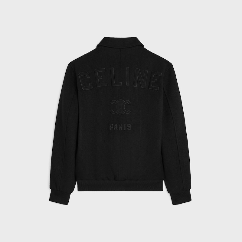 teddy jacket IN TEXTURED WOOL - BLACK -  - 1 | CELINE