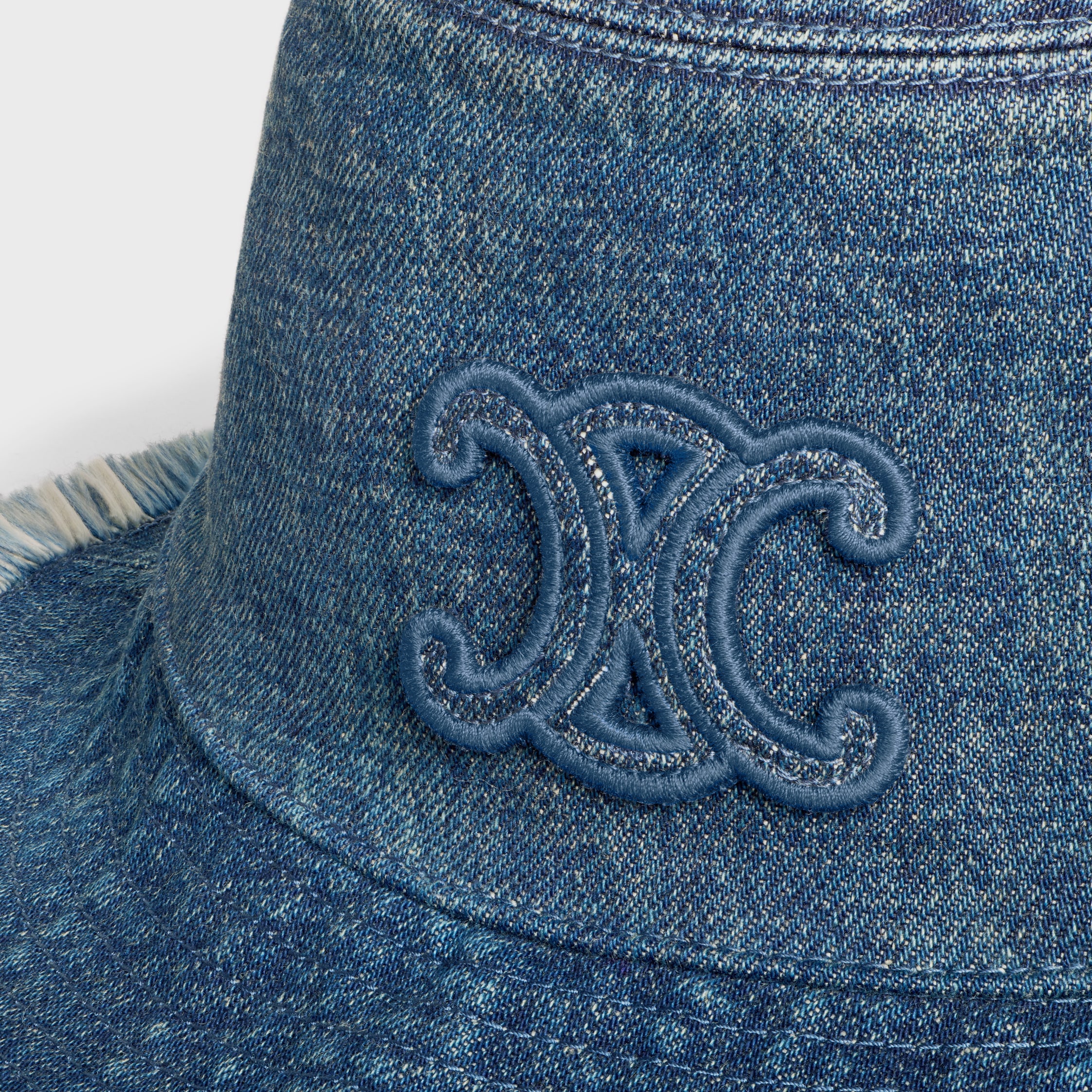TRIOMPHE BUCKET HAT IN DARK UNION WASH DENIM - DARK UNION