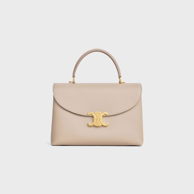 MEDIUM NINO BAG IN SUPPLE GRAINED CALFSKIN - CAPPUCCINO - NINO - 1 | CELINE
