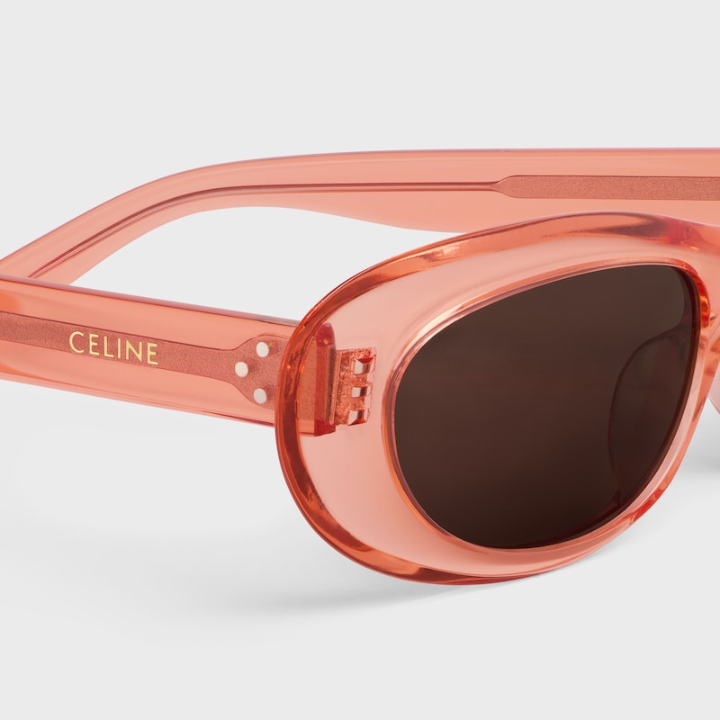 Lunettes de soleil Cat Eye S310 en Acétate - TRANSPARENT CORAL -  - 1 | CELINE